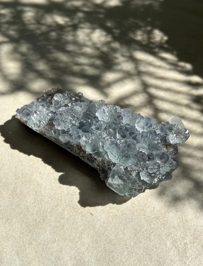 Calcedonio Nero con Fluorite Blu